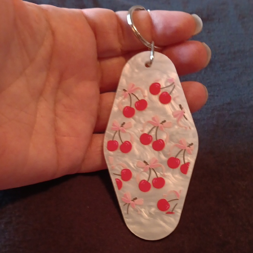 Cherry Pattern Keychain